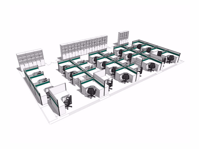 麥尚辦公家具順利交付中國19冶辦公樓辦公家具定制