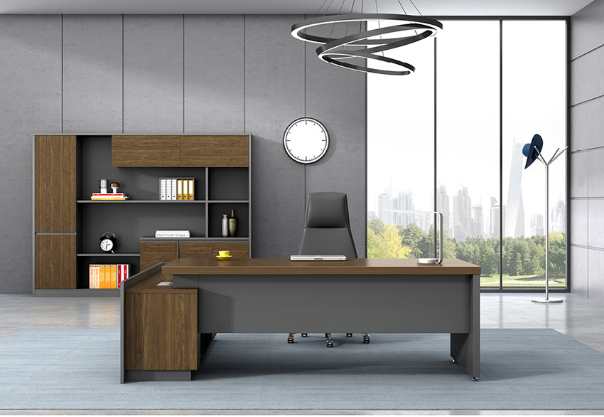 現代時尚實木老板辦公桌椅大班臺