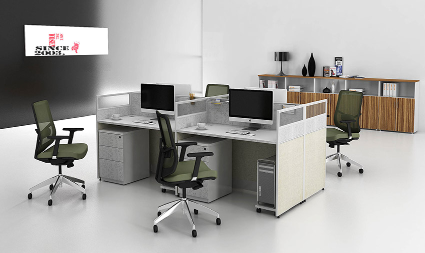 簡約鋁合金四人屏風隔斷辦公桌 屏風工作位 屏風卡位批發廠家直銷