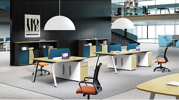 現代時尚兩人員工屏風辦公桌隔斷