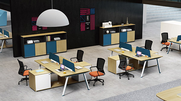 現代時尚四人屏風辦公桌