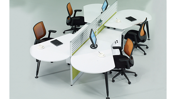 簡(jiǎn)約時(shí)尚四人組合屏風(fēng)辦公桌隔斷