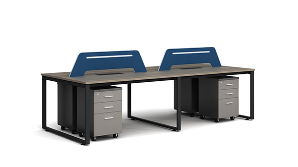 簡約時尚開放式四人屏風隔斷辦公桌工作卡位帶活動柜 簡約時尚開放式四人屏風隔斷辦公桌工作卡位帶活動柜