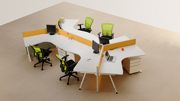 時尚異型六人轉(zhuǎn)角屏風辦公桌隔斷工作卡位