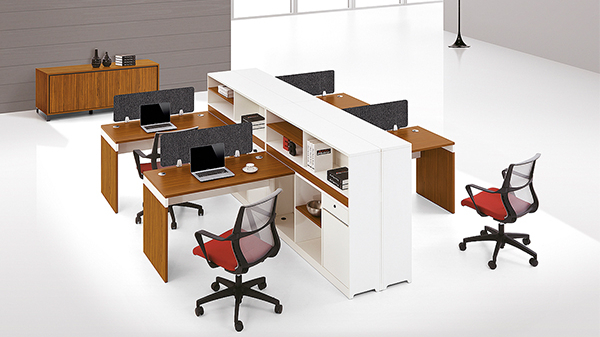 時(shí)尚簡(jiǎn)約四人組合屏風(fēng)辦公桌隔斷工作卡位