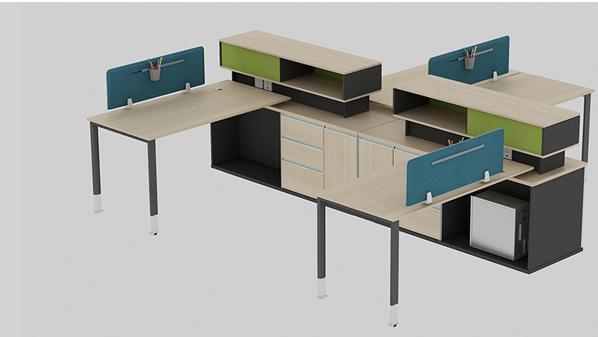 現(xiàn)代時尚高檔三人組合屏風辦公桌隔斷工作卡位