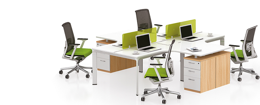 現(xiàn)代簡(jiǎn)約十字型四人屏風(fēng)隔斷辦公桌工作卡位